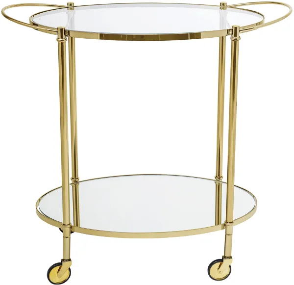 Nordic, Bartafel/serveerwagen met wielen, Verguld