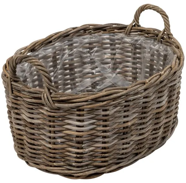 Ovale mand met handvat 53x40x25cm