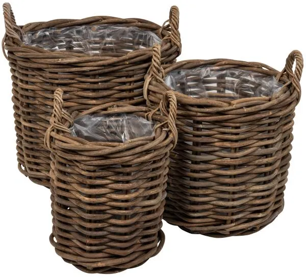 Mandenset rond met handvat