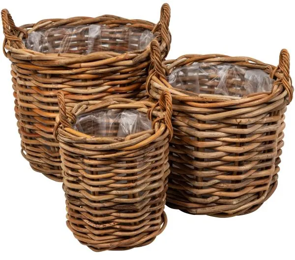 Mandenset rond met handvat