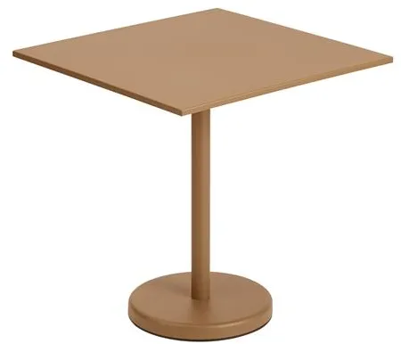 Muuto Linear Steel Café Tuin Tafel Gebrand Oranje 70 X 70 cm