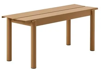Muuto Linear Steel Bank Gebrand Oranje 110 X 34 cm