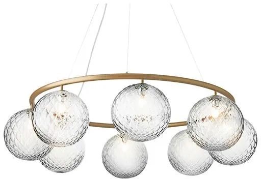 Nuura Miira 8 Circular Kroonluchter Messing/Optic