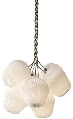 Le Klint THE BOUQUET Grote Kroonluchter met 7 papieren kappen