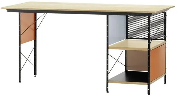 Vitra Eames EDU Bureau Zwart/Oranje/Blauw/Berk
