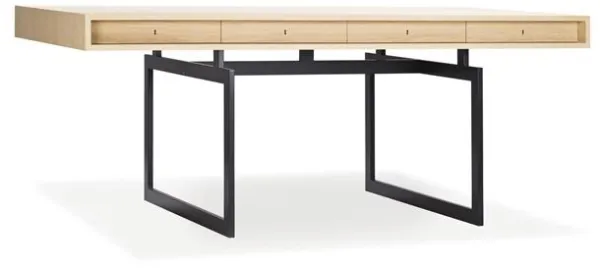 Karakter Office Desk Wit Gebeitst Eikenhout/Grijs