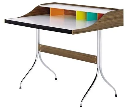 Vitra Home Bureau Walnoot/Chroom