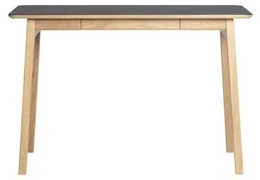 Magnus Olesen Freya Bureau Massief Eiken Gelakt/Zwart Linoleum 4023 Forbo