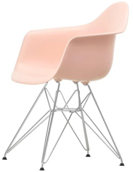 Vitra Eames Plastic DAR Eetkamerstoel RE Pale Rose/Chroom